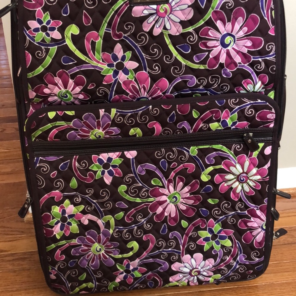Vera Bradley Purple Punch large suitcase